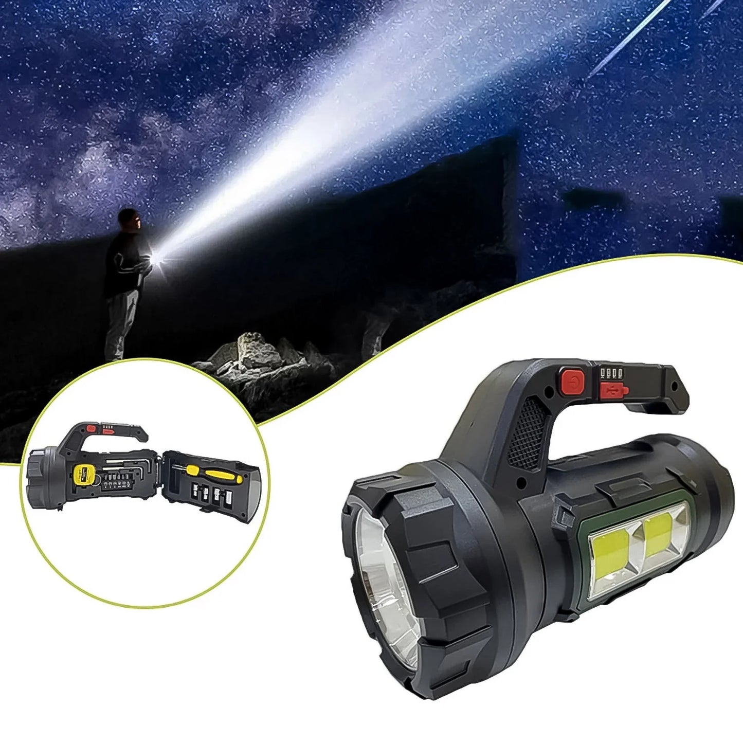 Lampe de poche de camping puissante, excellent type