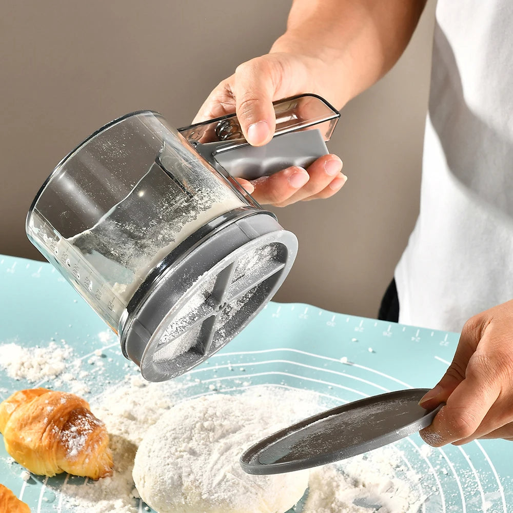 Tamis à Main pour Pâtisserie , Utilisation à Une Main, Grande Capacité et Polyvalent