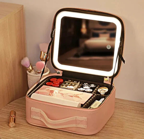 Sac Maquillage Voyage avec Miroir éclairé