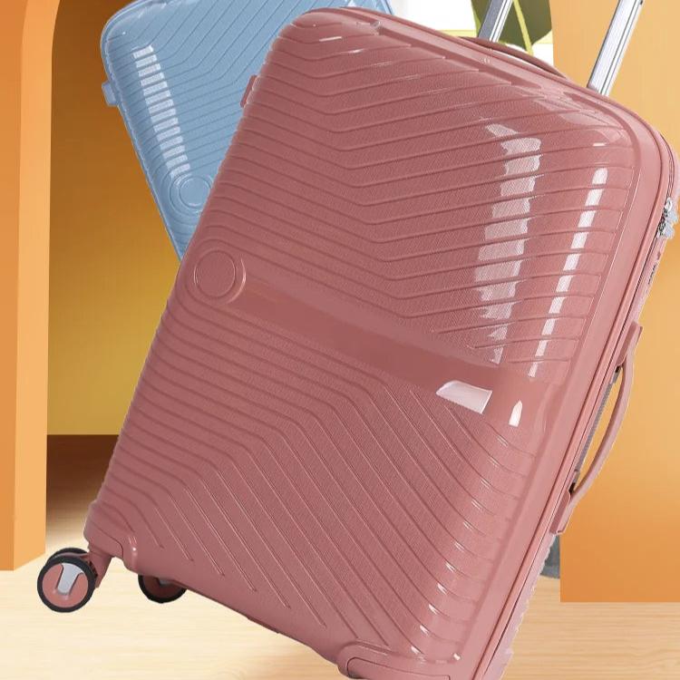 Lot de 3 valises latérales rigides avec double roulettes à 360° avec serrure TSA