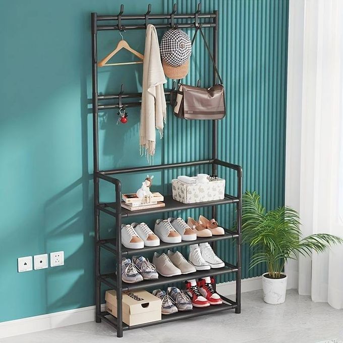 Étagère manteaux et chaussures à 5 niveaux
