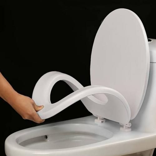 Siège de toilette en silicone à fermeture douce