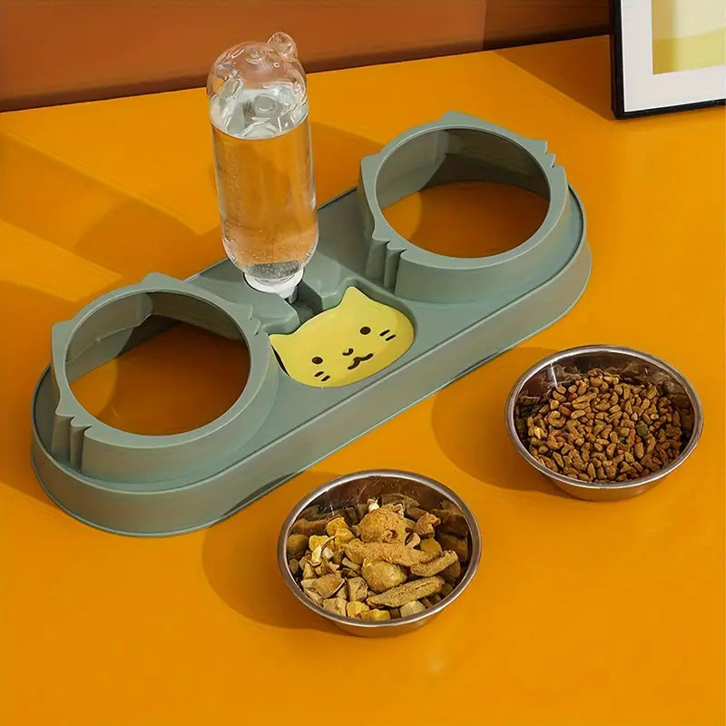 Distributeur d'Eau et de Nourriture pour Chien et Chat – 3 en 1