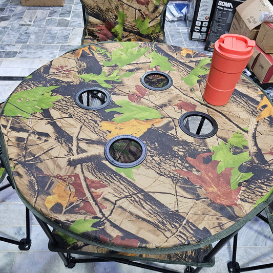 Ensemble de Camping Pliable avec Table et 4 Chaises