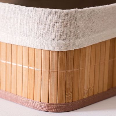Lot de 3 paniers de Rangement en Bambou
