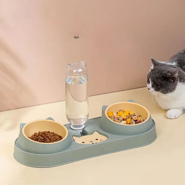 Distributeur d'Eau et de Nourriture pour Chien et Chat – 3 en 1