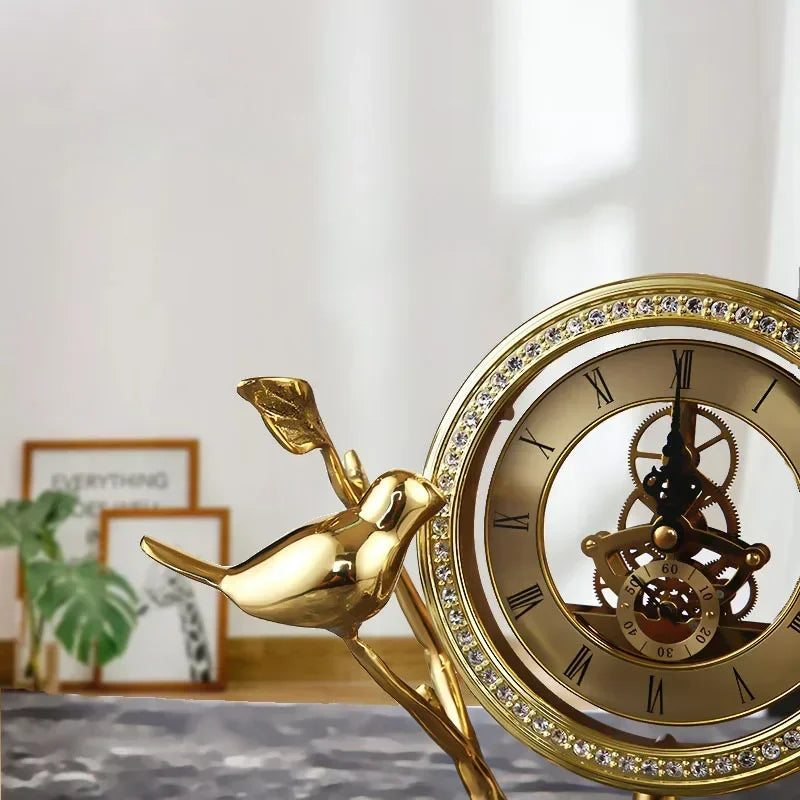 Réveil en Cuivre Pur – Horloge de Bureau