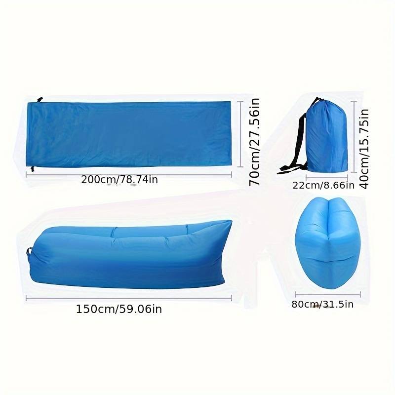 Canapé paresseux d'air de tissu de polyester pour le camping extérieur et la plage