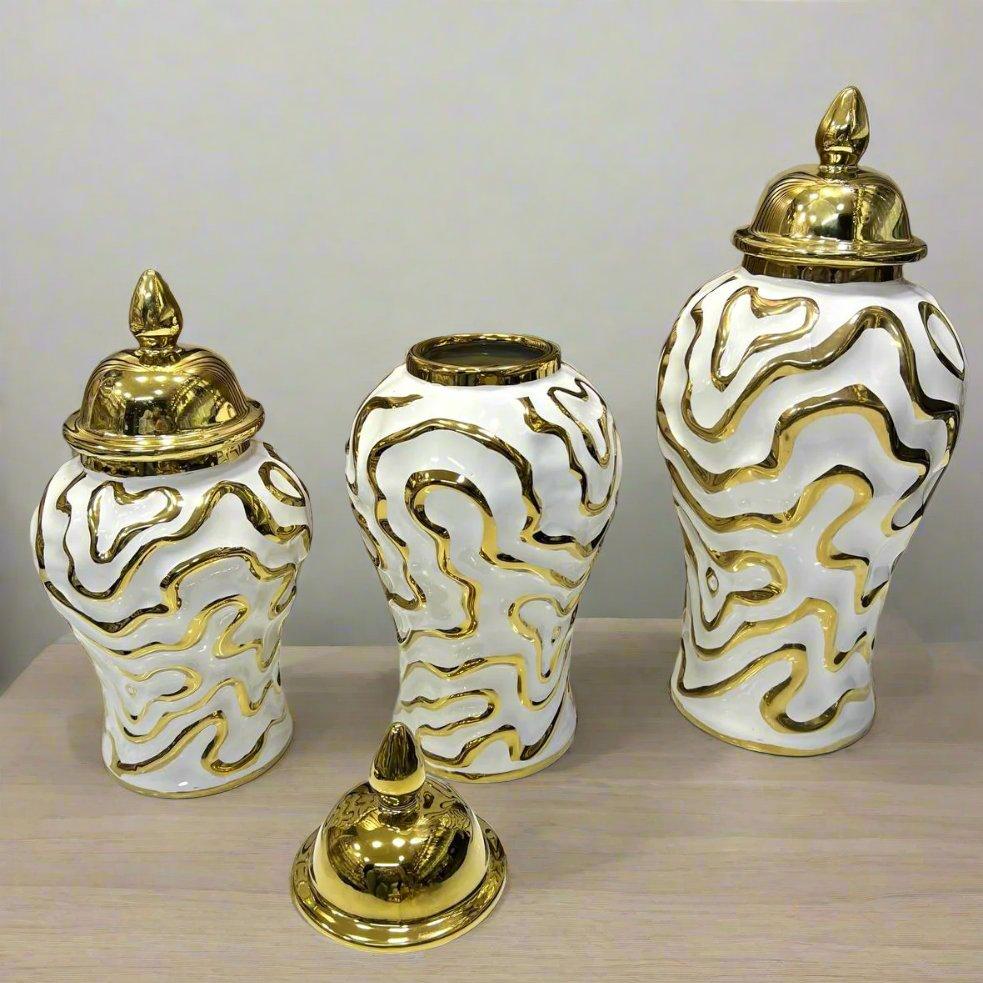 Pot à gingembre en porcelaine avec couvercle