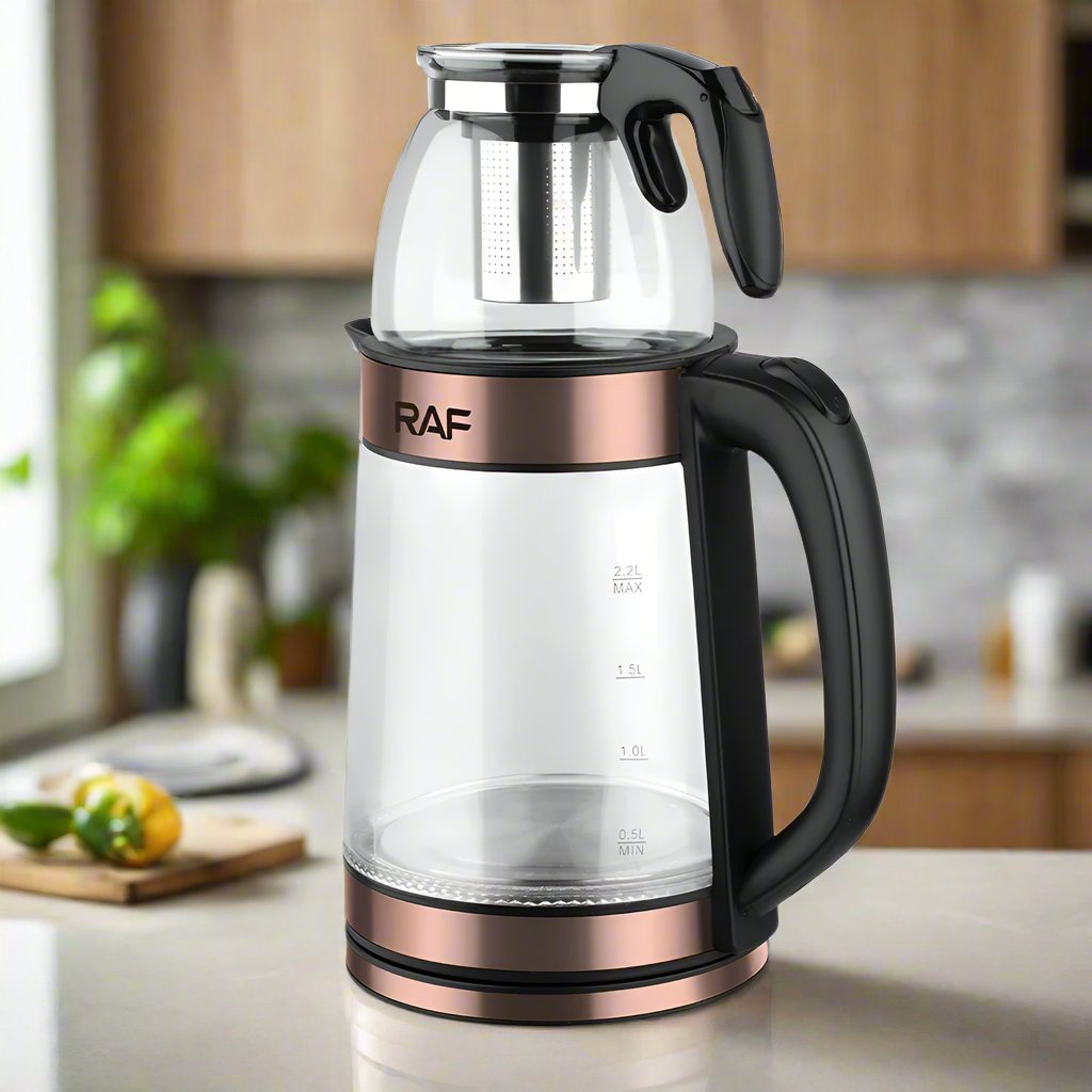 Bouilloire électrique en verre de 2,2 litres