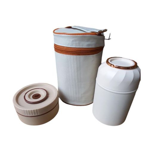Boîte à lunch isotherme portable avec thermos – design élégant pour conserver vos repas.