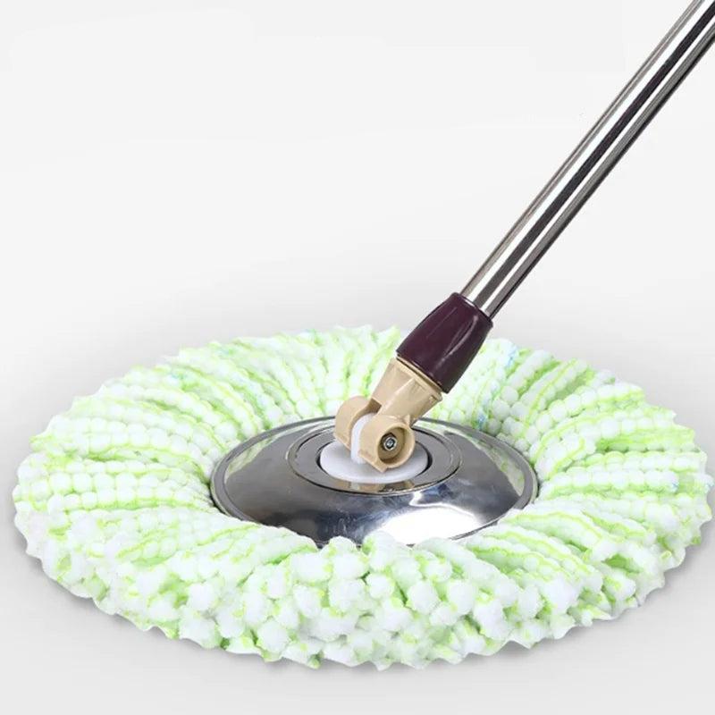 Machine de nettoyage et de nettoyage des sols à balai rotatif à 360° avec 2 recharges en microfibre