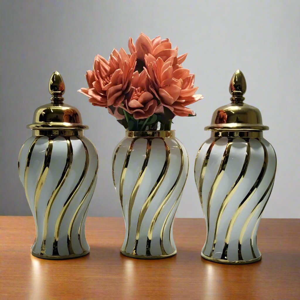 Pot à gingembre en porcelaine avec couvercle