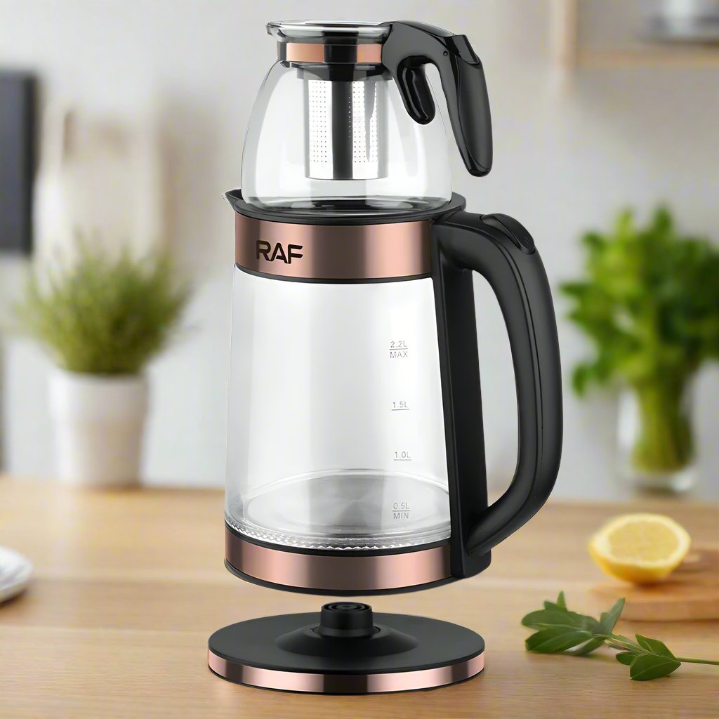 Bouilloire électrique en verre de 2,2 litres