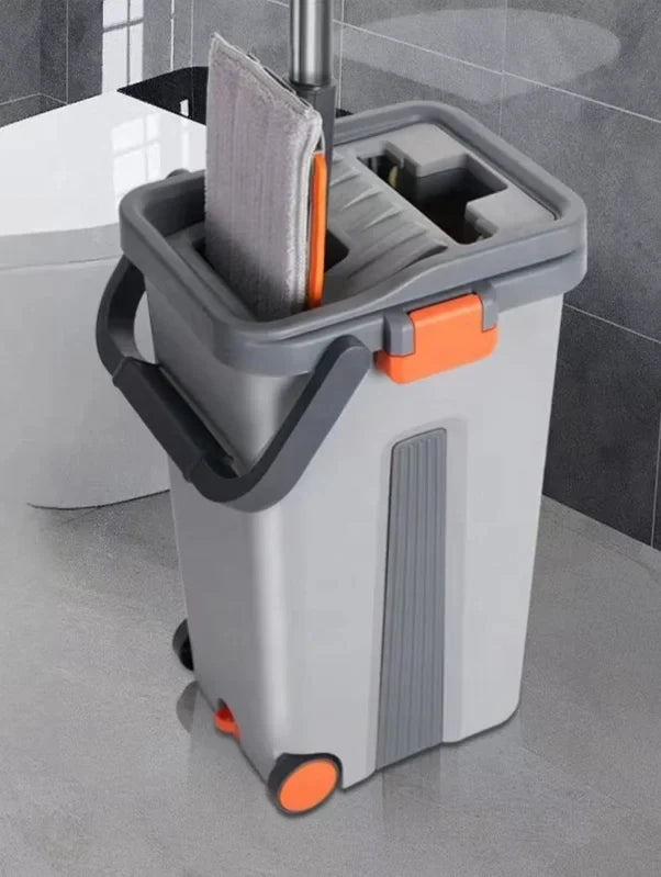 Ensemble de Nettoyage Vadrouille & Seau avec Roues