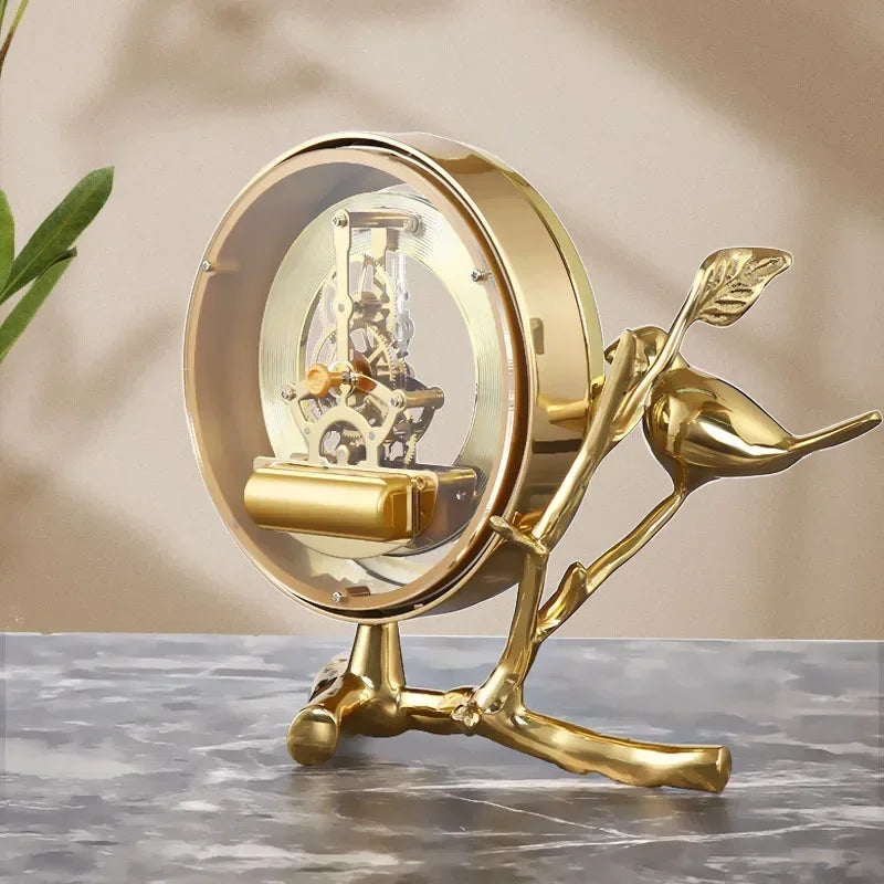 Réveil en Cuivre Pur – Horloge de Bureau