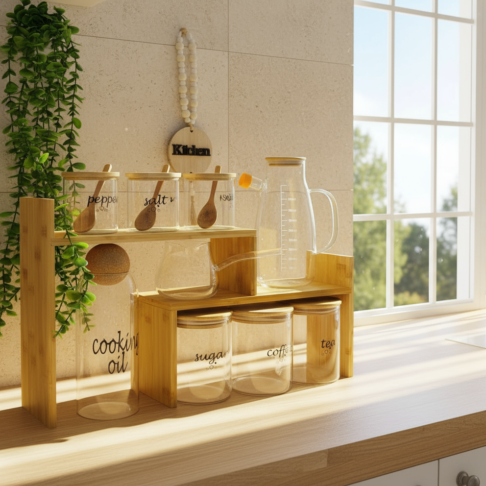 Ensemble de bocaux en verre