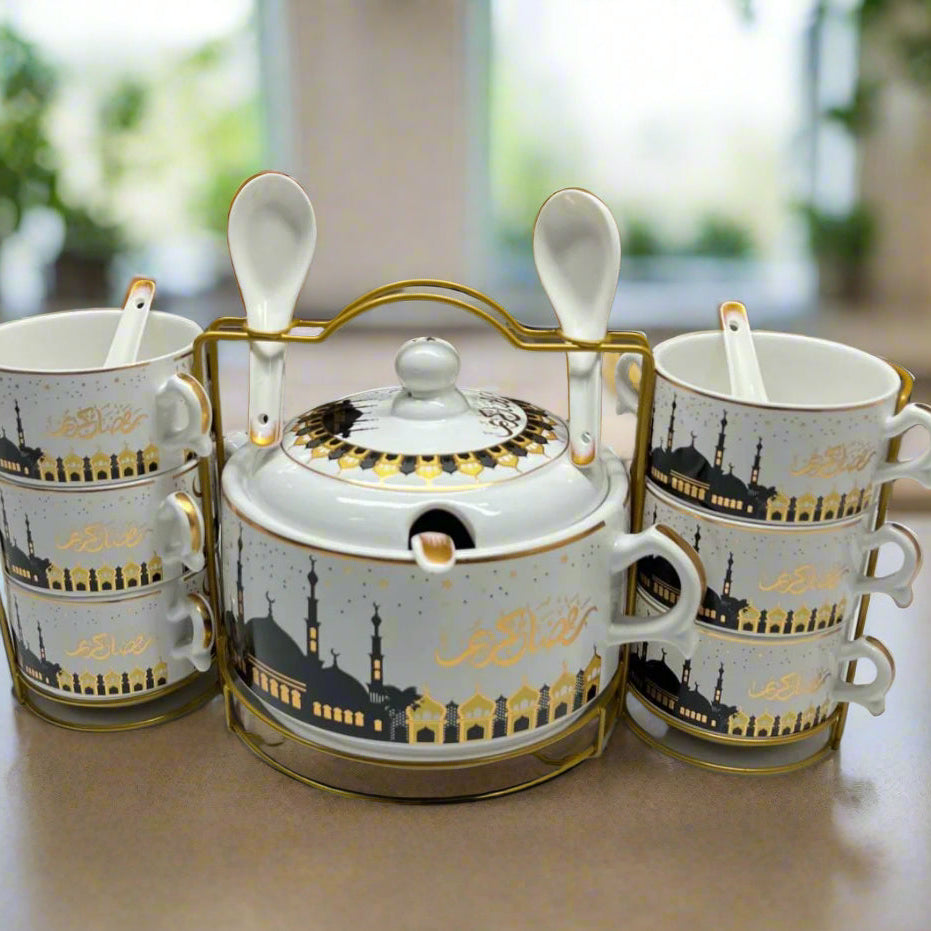 Service de Soupe en Céramique avec Motifs Islamiques 🕌