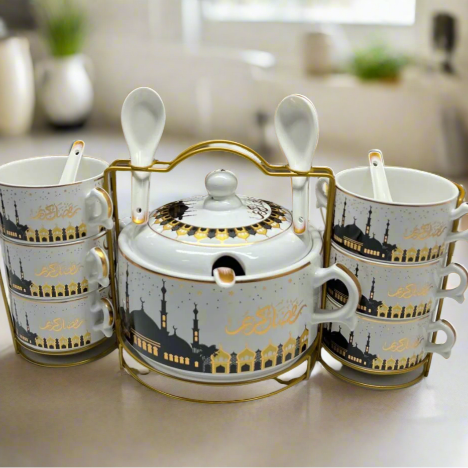 Service de Soupe en Céramique avec Motifs Islamiques 🕌