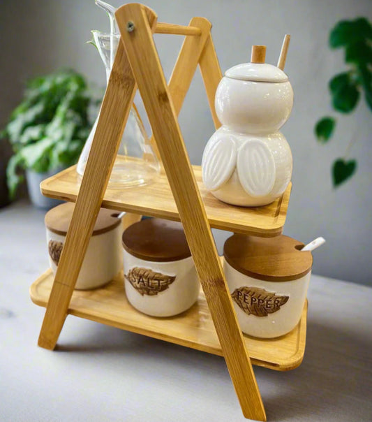 Multi-niveaux en Bambou Alimentaire