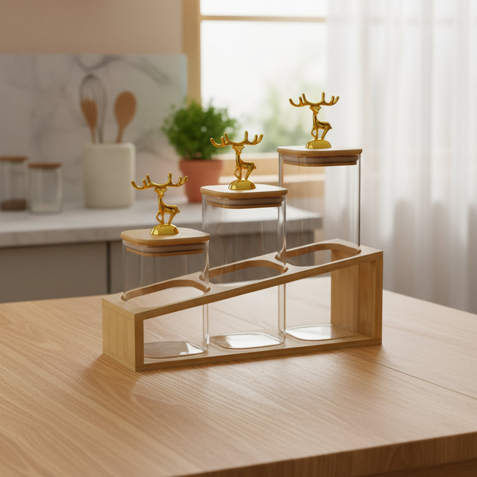 Ensemble de pots en verre