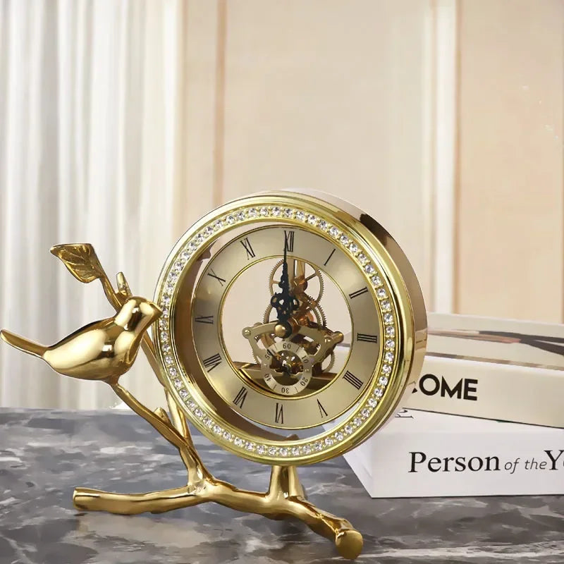 Réveil en Cuivre Pur – Horloge de Bureau