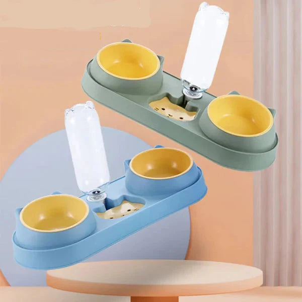 Distributeur d'Eau et de Nourriture pour Chien et Chat – 3 en 1