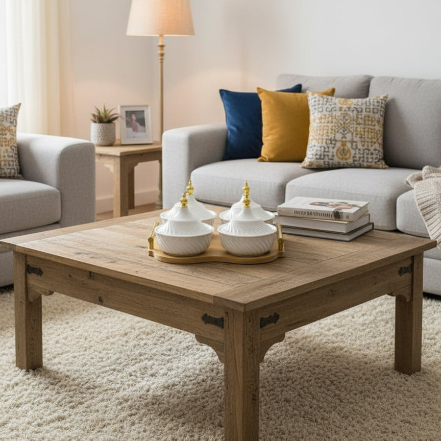 Plateau de condiments en céramique