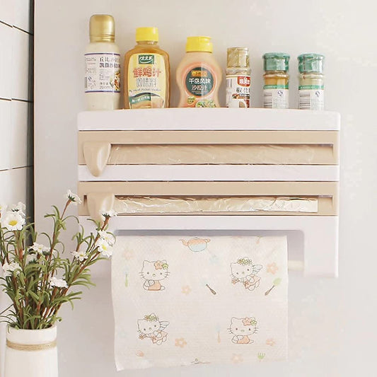 Porte-serviettes et porte-ustensiles de cuisine.