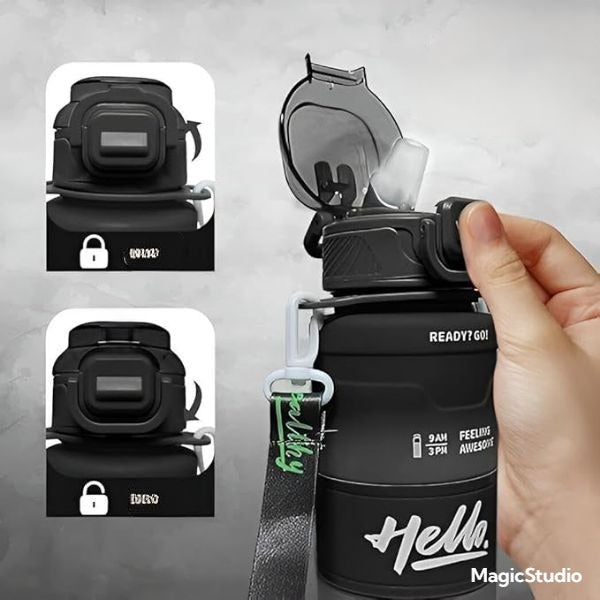 Gourde Sport 1000 ml – Sans BPA, Étanche, avec Paille Intégrée
