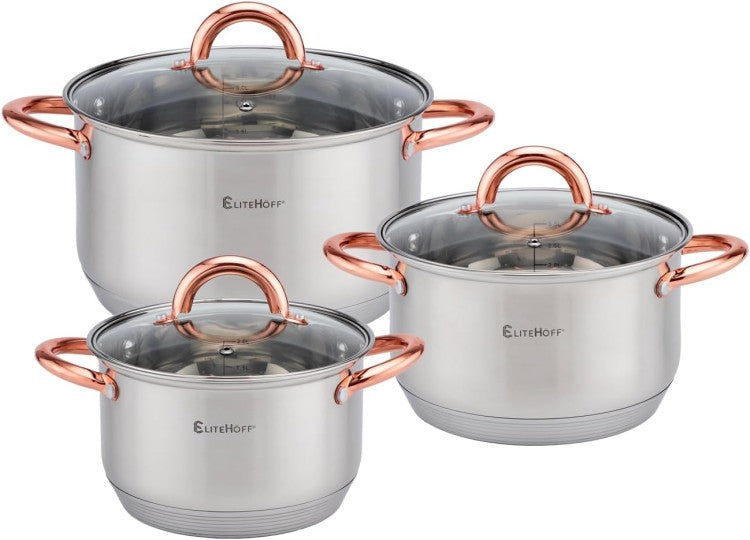 Ensemble de Casseroles Inox 7 Couches