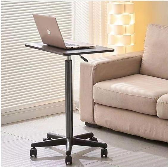 Bureau Mobile pour Ordinateur Portable Réglable avec Élévateur à Une Touche