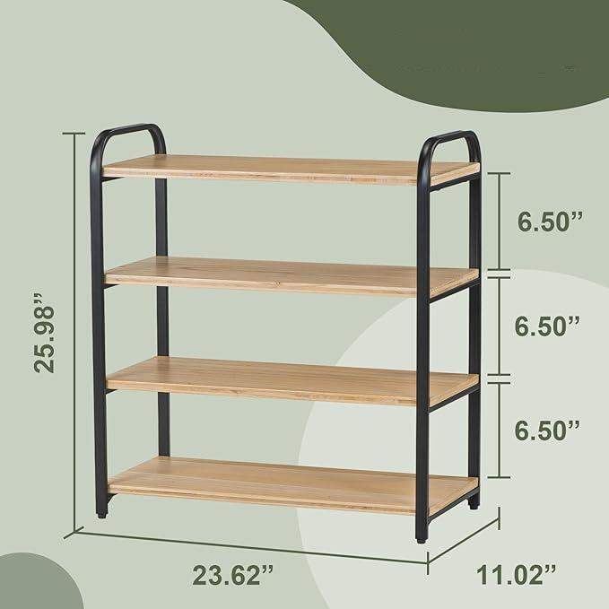 Étagère à Chaussures en Bois Rehaussée