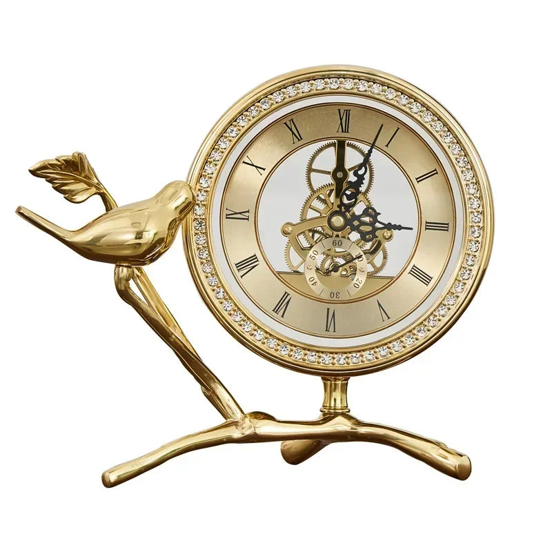 Réveil en Cuivre Pur – Horloge de Bureau