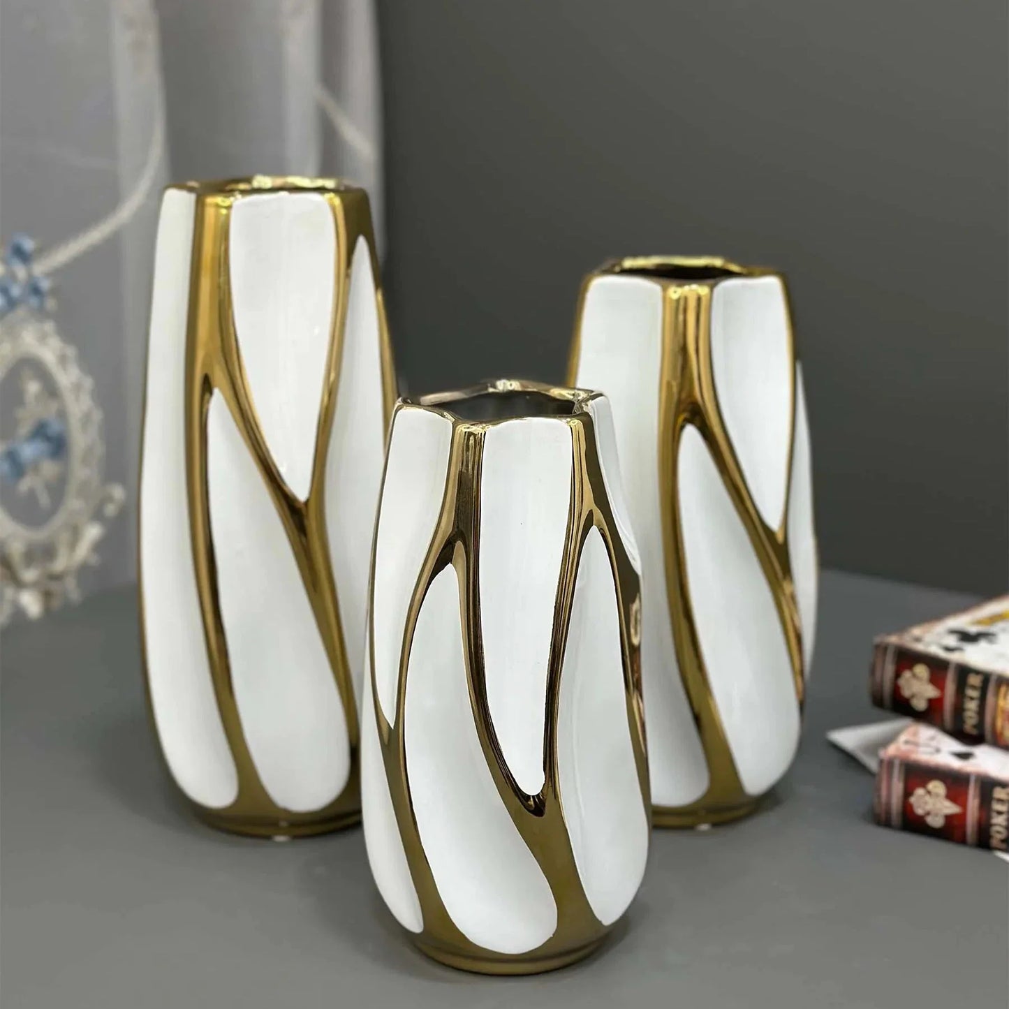 Vases décoratifs minimaliste pour le salon, 3pcs