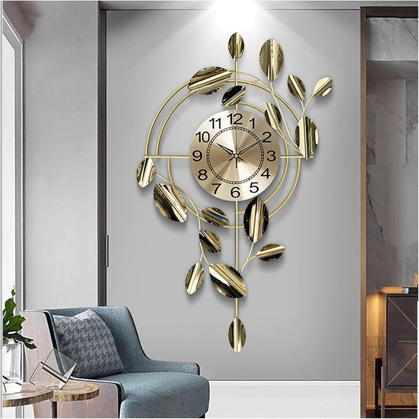 Grande horloge murale en métal 3D