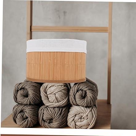 Lot de 3 Paniers de Rangement Tressés en Bambou