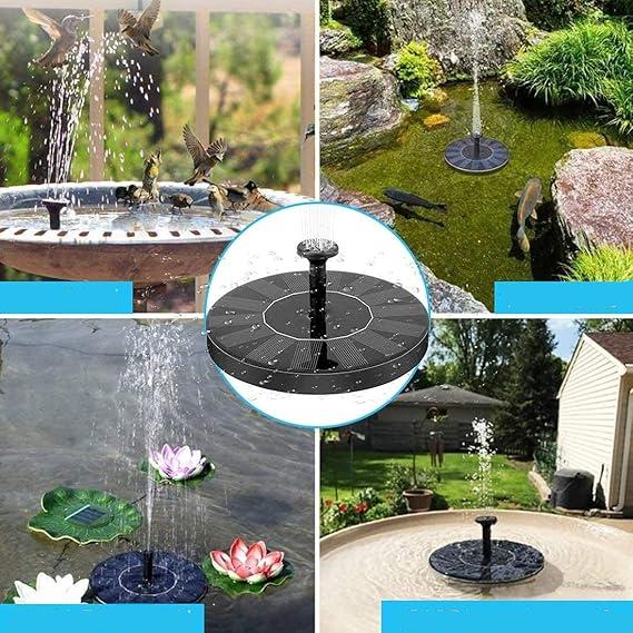 Fontaine solaire pour bain d'oiseaux avec pompe