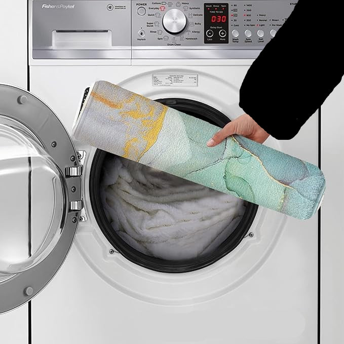 Tapis de bain en marbre vert créatif