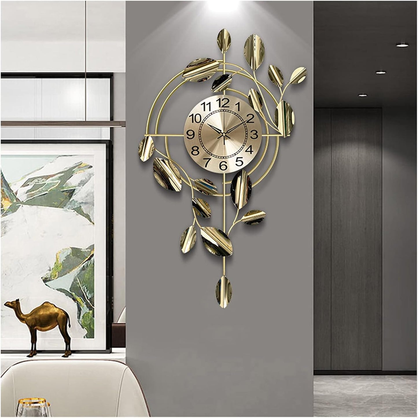 Grande horloge murale en métal 3D