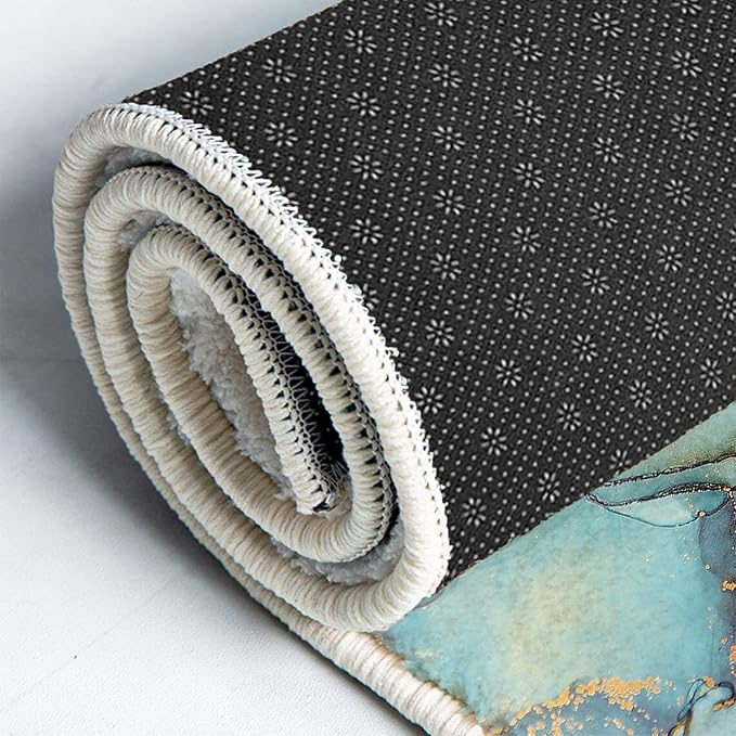 Tapis de bain en marbre vert créatif