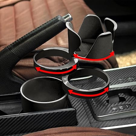 Porté Gobelet Voiture portable pivoté à 360°