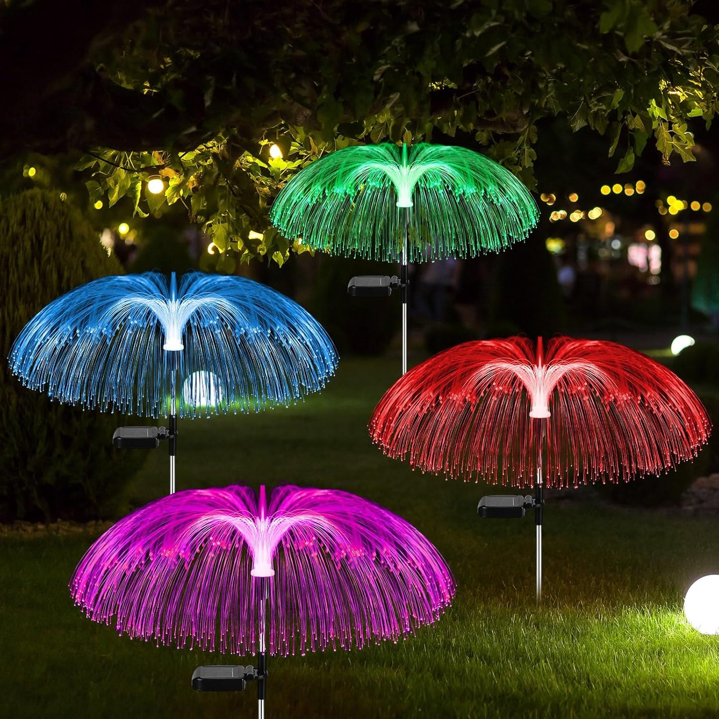 Lampes solaires de jardin forme de méduses