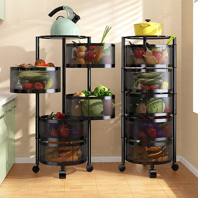 Étagère multifonction à roulettes 5 niveaux