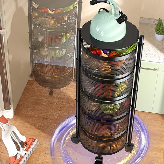 Étagère multifonction à roulettes 5 niveaux