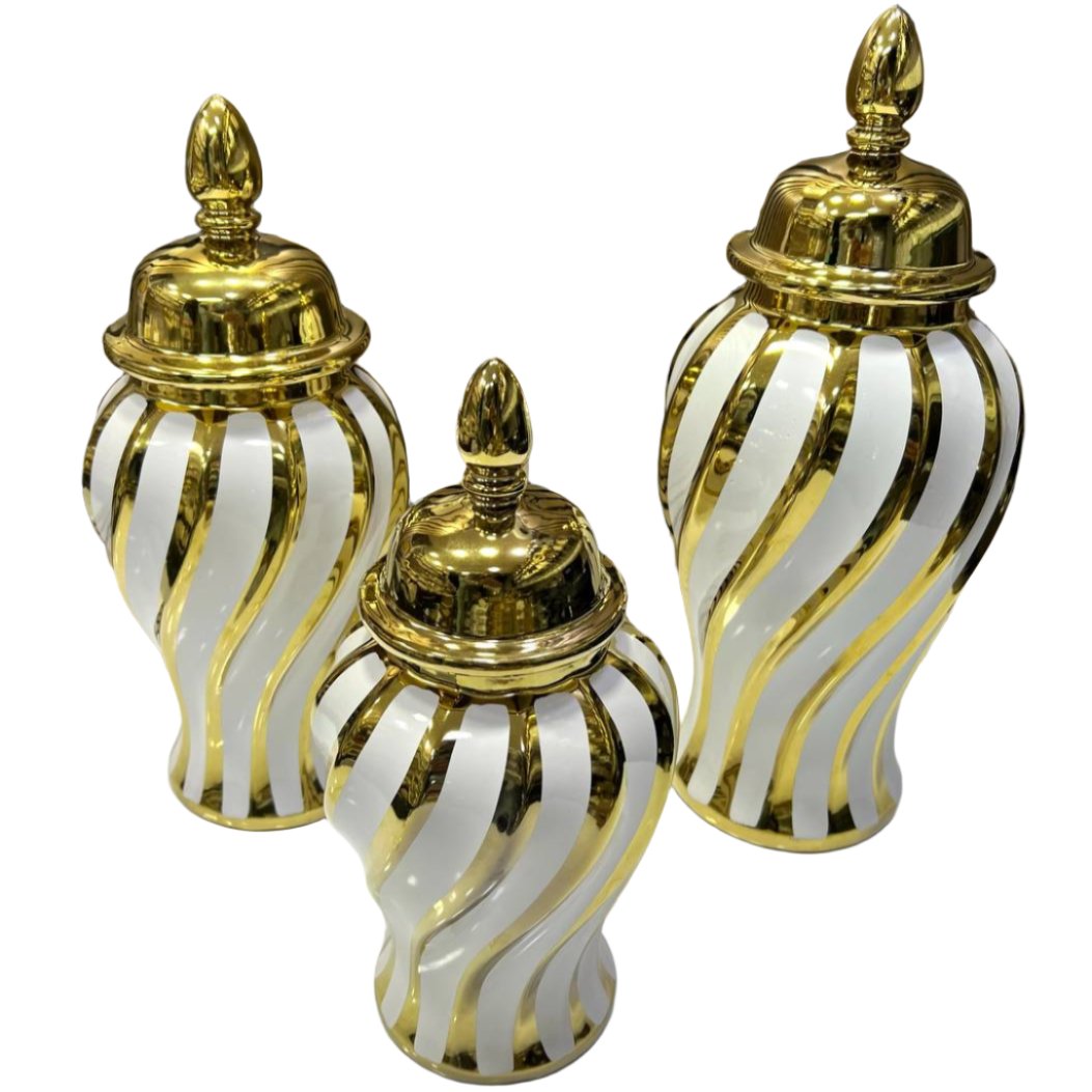 Pot à gingembre en porcelaine avec couvercle