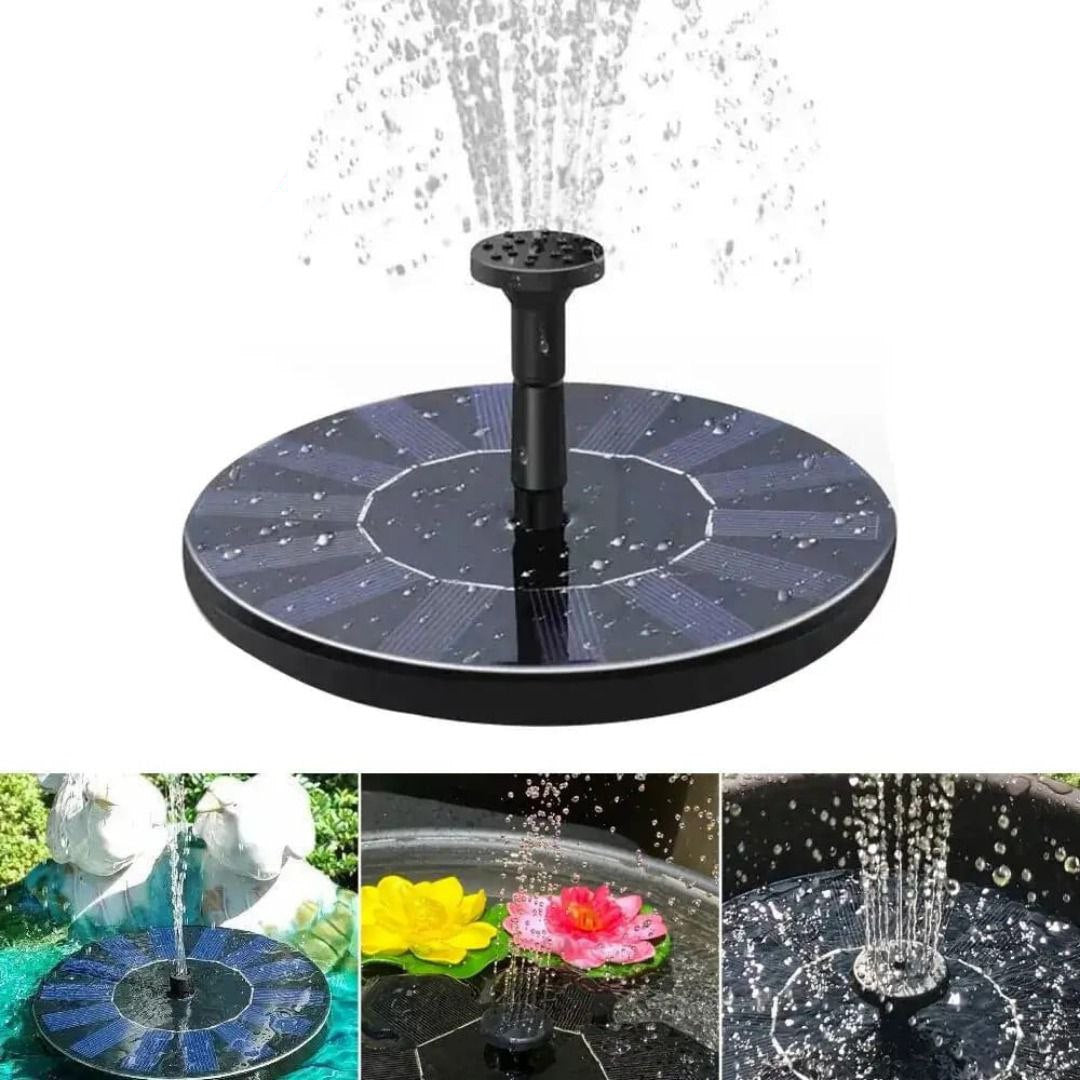 Fontaine solaire pour bain d'oiseaux avec pompe