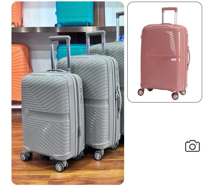 Lot de 3 valises latérales rigides avec double roulettes à 360° avec serrure TSA