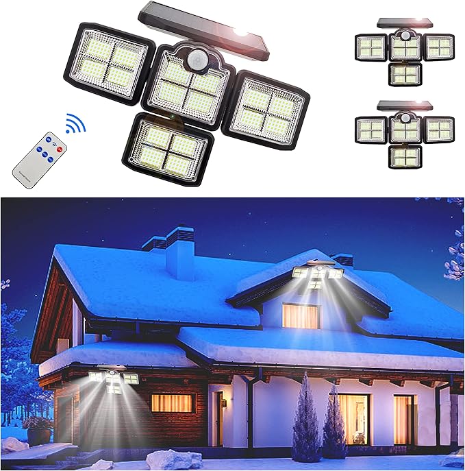 Lot de 4 Lampes avec Détecteur de Mouvement et Télécommande