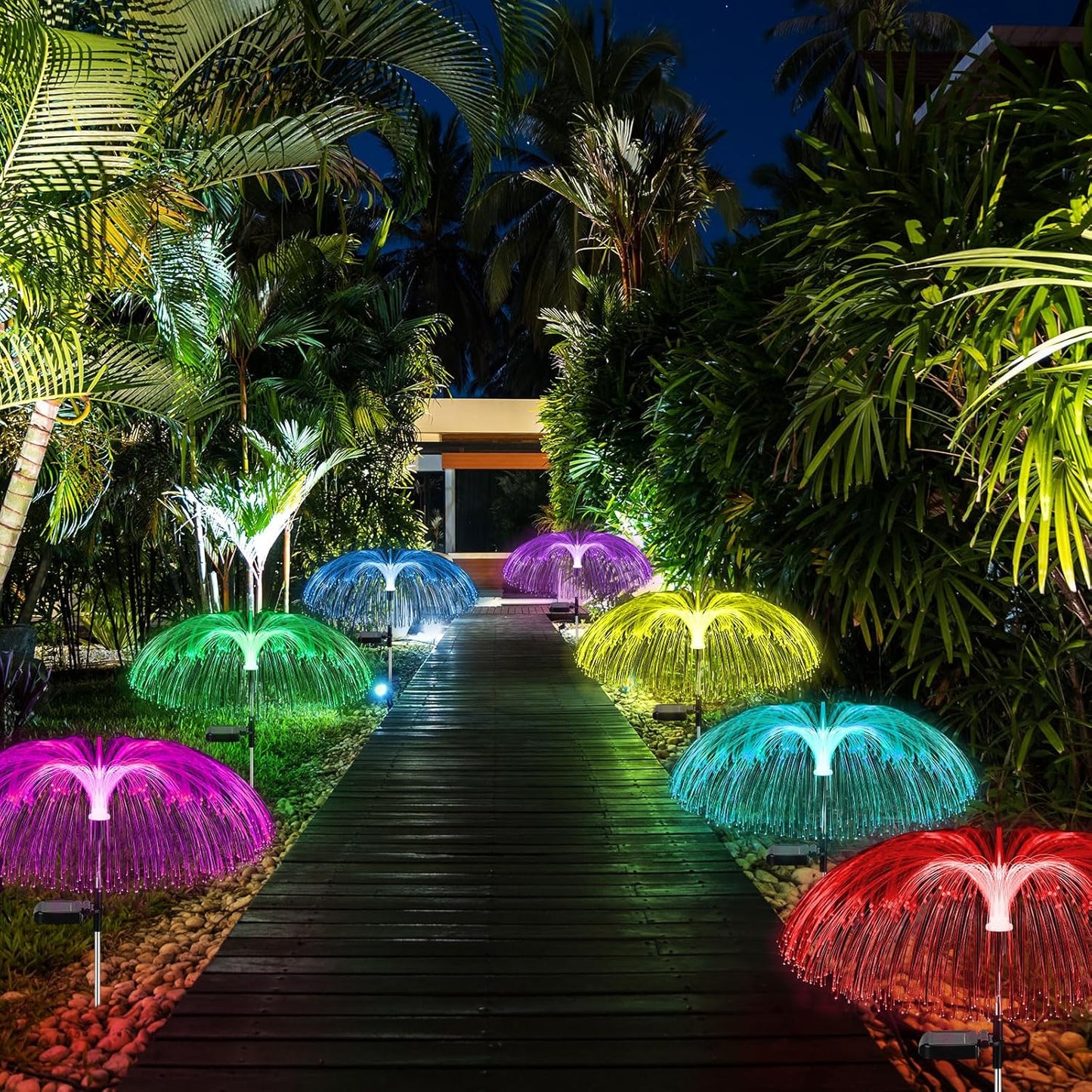 Lampes solaires de jardin forme de méduses
